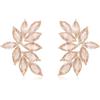 Clearine - Orecchini a lobo con zirconia per matrimonio e ballo di fine anno, orecchini a marquise per damigelle e donne, tonalità chiara e argento, Zirconia cubica