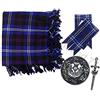 Tidoneam Kilt Fly Plaid 121,9 x 122,9 cm Scottish Highland Fly plaid spilla & Pin Antique/Kilt Flashes Set (Heritage of Scotland), Patrimonio della Scozia, 48 x 48