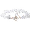 MARCBUSE Bracciale con Farfalla Regolabile in Pietre Cristallo per Donna con Gemme Irregolari Energetiche, Design Unico, Gioielli per San Valentino e Anniversari, Misura unica