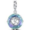 BOIGEGU Ciondoli chakra yoga in argento Sterling, per regalo, fai da te, da donna, klein, Argento sterling, Non pietra preziosa