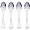 Villa d'Este Home Tivoli 1996 Set 4 cucchiaini in acciaio 18/10, silver lucido, Antique