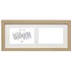 Deknudt Frames Cornice portafoto con passepartout per 2 Foto 10 x 15 cm, Colore Rovere, Legno Chiaro, Legno MDF, Multistrato, incollaggio, 18 x 39,5 cm, S66KD2, 10 x 15 cm