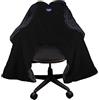 M PAIN MANAGEMENT TECHNOLOGIES SnuggleBack, coperta per sedia da ufficio originale, comoda e comoda, si attacca per un comodo calore e mani libere. Rimani al caldo in inverno o in estate. Pelliccia sintetica nera con pile Sherpa