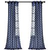 Lush Decor, Tenda trasparente a pois, 213 x 96,5 cm, colore: blu navy