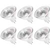 Kolamom Lampadine alogene MR16 GU5.3 12V 20W Confezione da 6, alta luminosità, lunga durata, risparmio energetico, lampada alogena ad alta temperatura, compatibile con vari scenari, colori caldi e freddi