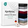 Komfortec Lenzuolo con angoli elasticizzati in jersey, 90 x 200 cm, 100% cotone, Bianco