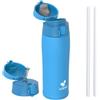 AORIN Borraccia Termica, Borraccia in Acciaio Inox 18/8, 500ml Borraccia Bambini, Bottiglia Termica Senza BPA e Perdite, Thermos per Sport, Outdoor e Pendolarismo con 2 Coperchi