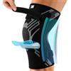 SUSTIVEX Tutore Ginocchio Rotulea Regolabile per Uomo e Donne, Con Stabilizzatori Laterali e Tripla Pressione con Cinghie-Antiscivolo,Upporto del ginocchio e Stabilità,Corsa,Sportiva(Nero L)
