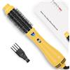 PARWIN PRO BEAUTY One-Step Spazzola ad aria calda per asciugacapelli, spazzola rotonda 4 in 1, per asciugacapelli, spazzola rotonda per asciugacapelli, lisciatura e volume, 1000 Watt (giallo)