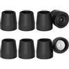 supregear Walker Tips, 8 Pezzi 25 mm Heavy Duty Gomma Walker Commode Consigli di Sostituzione per Camminatori, Commodes, Doccia Sedie, Camminare Bastoni, Walker Accessorio Strumento Gratis
