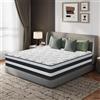 YIDATONG Materasso 160x200 cm, Ibrido Materasso Memory Foam e Molle Insacchettate, Alto 28cm, Anallergico e Antibatterico, Traspirante, Durevole, Ortopedico e Ergonomico 10 Zona Comfort, Certificato Oek-Tex