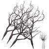 SEWACC 4 corna artificiali rami secchi arte corna di strega rami decorativi di piante rami secchi per Halloween, feste domestiche, ramoscello di plastica artificiale