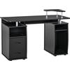HOMCOM Scrivania per Computer Porta PC in Legno 120x55x85cm Nero