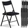 Asdsed Set di 6 Sedie Pieghevoli Imbottite in velluto, portata fino a 180 kg, Comodo ed Stabili, Risparmia Spazio, per Soggiorno, Giardino, Esterno, Campeggio, Balcone Interni, Ufficio, Feste