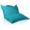 Bepouf - Pouf a Sacco, Cuscino Morbido in Poliestere con Imbottitura in Palline di Polistirolo, Poltrona a Sacco Adatta per Camera, Salotto e Esterni - Dimensione Grande 180x140, Colore Turchese