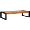 Foknhdi Mensola da bagno in legno massello di acacia, 100 x 50 x 23 cm, con telaio in ferro, moderna mensola da bagno marrone con ripiano salvaspazio per bagno ospiti e piccoli bagni