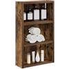 SKTQYQO Mobiletto Bagno Muro Quercia Affumicata 30x10x50 cm