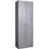 Composad | Mobile Armadio della Linea FLOW con 2 Ante, Mobile Contenitore Salvaspazio, (LxAxP) 69x200x35 cm, Colore Grigio Cemento, Per Ingresso, Sgabuzzino, Ripostiglio, Made in Italy