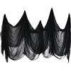 Capgoost Tessuto decorativo per Halloween, 215 x 500 cm, per Halloween, tessuto spaventoso, colore nero, Halloween, decorazione horror, rete di Halloween, decorazione per interni ed esterni, feste, decorazione