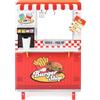 Bayer Chic 2000 Burgerladen | Legno | con grill, friggitrice e stazione di | Negozio di hamburger realistico in legno. Include barbecue, friggitrice e dispenser di bevande. Stimola il gioco di ruolo e