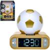 Lexibook, Calcio, Sveglia con Luce 3D ed Effetti sonori, RL800FO1LXB | Sveglia calcio con luce 3D, effetti sonori, schermo LCD e funzioni snooze e spegnimento, design Bianco/Oro