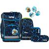 ergobag cubo light set zaino scolastico ergonomico, extra leggero, set da 5 pezzi, 860 g