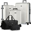 FERGÉ Set di valigie 3 pezzi con guscio rigido e lucchetto TSA Cannes, set di trolley da viaggio (cabin, L, XL) set di 3 valigie con guscio rigido, trolley con 4 ruote morbide, robusto trolley in