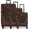 Stratic taska parent, marrone, Kofferset + (3-teilig), Bagaglio morbido