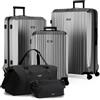 FERGÉ Set di valigie 3 pezzi con guscio rigido e lucchetto TSA Cannes, set di trolley da viaggio (bagaglio a mano, L, XL) Set di 3 valigie con guscio rigido, trolley con 4 ruote morbide, robusto