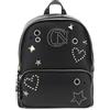 CAFèNOIR - Zaino Con Tasca Davanti, Apertura Con Doppia Zip, Da Donna, Colore Nero, Taglia Unica