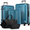 FERGÉ Set di valigie 3 pezzi con guscio rigido e lucchetto TSA Cannes, set di valigie da viaggio trolley (bagaglio a mano, L, XL) set di 3 valigie con guscio rigido, valigie con rotelle, 4 ruote