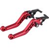 Kuuleyn Leva del freno a doppio disco, 1 paio di modifica dello scooter per moto in lega di alluminio CNC Leva del freno a doppio disco universale(Rosso)