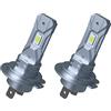 CARALL 2 Pezzi Lampada Led H7 Canbus 12V 20W, Totale 4000 Lumens, Plug & Play, Senza Led Driver, Senza Polarità, Bianco Freddo 6000K