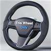 Aotoyou Coprivolante per Tesla Model 3 2017-2023 2020-2024 Tesla Model Y | Coprivolante in pelle per Tesla Model 3/Y Accessori, Nero