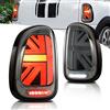 VLAND Motor VLAND Union Jack Farii Posteriori LED per Mini Countryman R60 Cooper SD/D ALL4/JCW ALL4/One/WRC 2010-2016, con indicatori sequenziali, effetto dinamico, Fumé