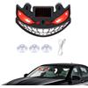Sidaqi Occhio del diavolo solare a LED per finestrini dell'auto Luce per gli occhi | USB ricaricabile, sensore di luce e movimento ventosa luce ambientale interna wireless per avviso decorazione parabrezza auto