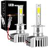 yifengshun H1 Lampadine per Faro a LED per Auto COB Chip Headlight Bulbs for Automobile Xenon Bianco 6500K 12000LM 60W Kit di conversione ad alta luminosità