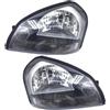 Lhdktee Faro Auto 1 Coppia Per Hyundai Per Tucson 2005 2006 2007 2008 2009 2010 Gruppo Ottico Anteriore Paraurti Anteriore Faro Anteriore Faro Principale Fari(1Pair black)