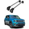 OMAC Barre Portatutto Trasversali Compatibili con Jeep Renegade 2015-2025 - 2 Stangen - Bloccabile - Alluminio Argento