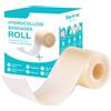 LEAYOKA Rotolo di cerotto idrocolloide, 5 cm x 3 m, autoadesivo, impermeabile, idrocolloide, per graffi, vesciche e irritazioni della pelle, delicato sulla pelle e traspirante