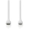 Nedis Cavo Nedis Lightning - USB 2.0 - Apple Lightning 8-pin - USB-C maschio - 480 Mbps - Nichelato - 1,50 m - Rotondo - Silicone - Bianco - Scatola