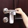 EUDEMON blocco maniglia antifurto per bambini, blocco porta, facile da installare, con adesivo, non sono necessari attrezzi o trapani (Bianco, 2 Pezzi)