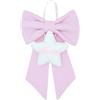 ideeanto Fiocco nascita bimbo bimba personalizzato con nome ricamato rosa celeste Made in Italy (Stella bimba)