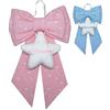 ideeanto fiocco nascita stella bimbo bimba personalizzato con nome ricamato del tuo bambino bambina Made in Italy