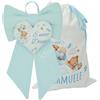 ideeanto Set fiocco nascita + sacchetto sacca primo cambio neonato personalizzato con nome (Bimbo)
