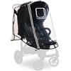 hauck Parapioggia Passeggino Universale - 47 x 40 x 85 cm - Antipioggia Catarifrangente con Entrata per il Bimbo, Finestrina di Accesso e Fori di Ventilazione - Facile da Fissare - Trasparente