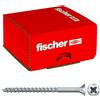 Fischer Viti per Legno o Truciolare a Filetto Parziale, Pozi, Testa Svasata Piana, Blu (Passivato), 3.5 x 45 mm