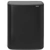 Brabantia Bo Touch Bin Pattumiera, Matt Black, 2 Scomparti Interni x 30 L