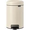 Brabantia NewIcon Pedal Bin Pattumiera a Pedale Piccola, Soft Beige, 3 L