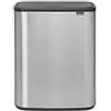 Brabantia 221422 Pattumiera Bo Touch Bin, 2 x 30L, Acciaio opaco (a prova di impronte digitali)